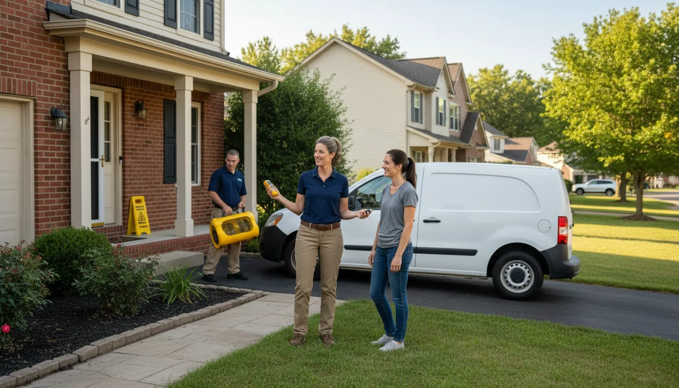 Residential water damage restoration in Sontag, MS